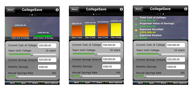 CollegeSave Screen shots